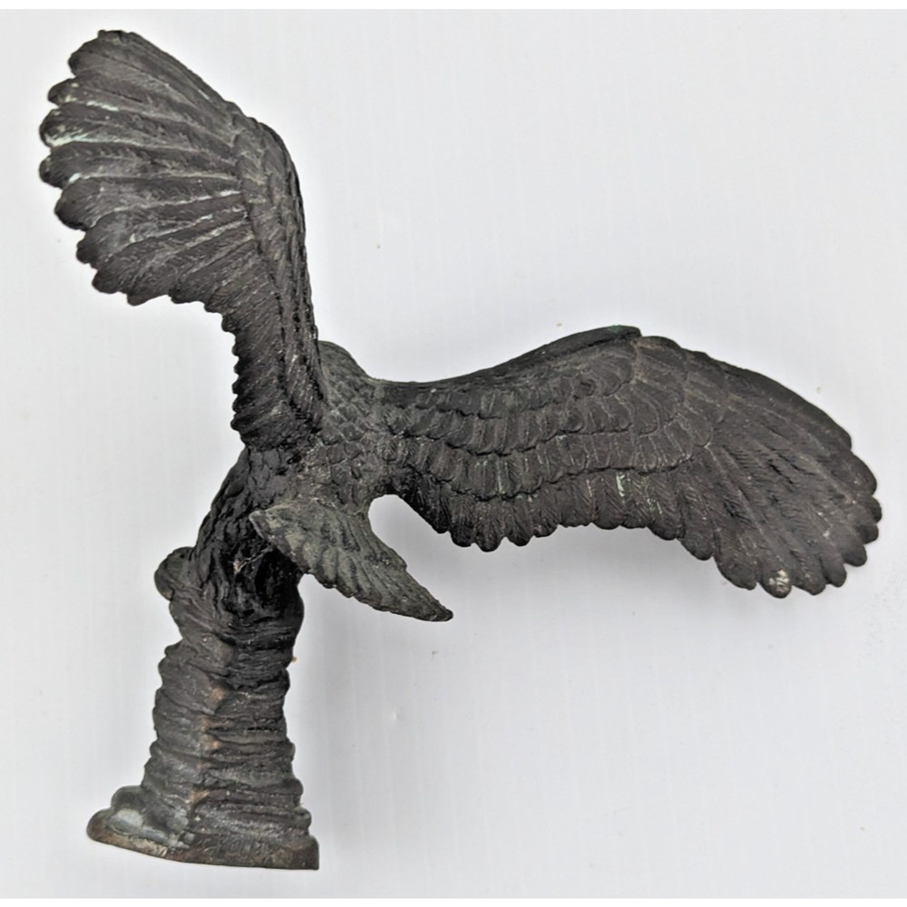 Vintage Bronze Metal Eagle Topper Finial Solid 4-3/4" H - Picture 8 of 13